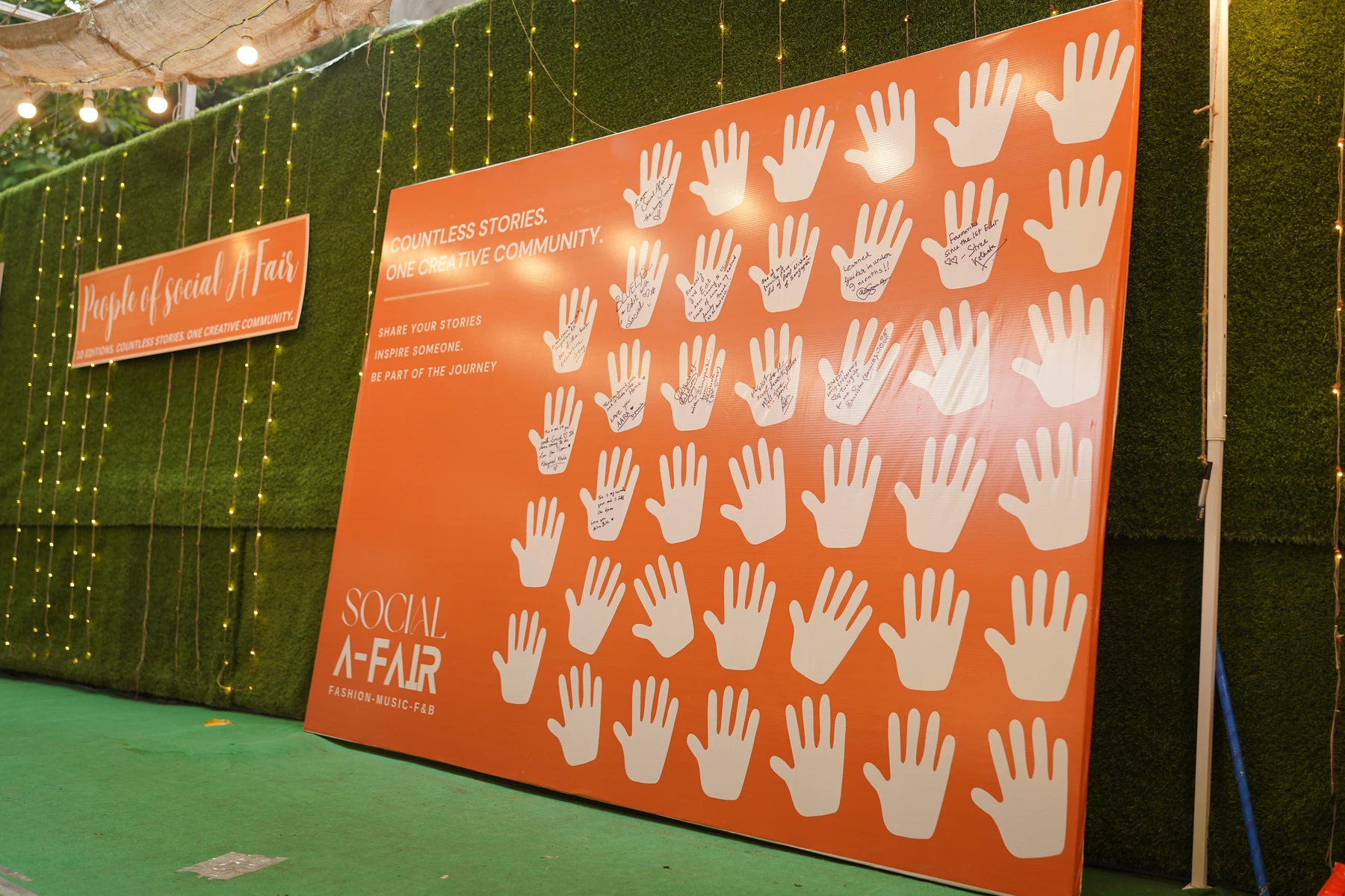 Social A Fair event entrance decor